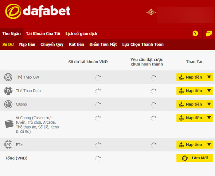 Các bước rút tiền nhanh tại Dafabet